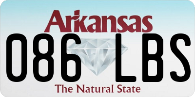 AR license plate 086LBS