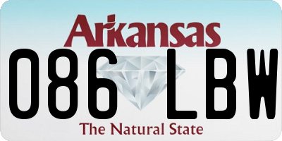AR license plate 086LBW