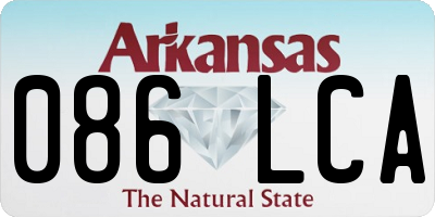 AR license plate 086LCA
