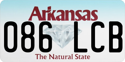 AR license plate 086LCB