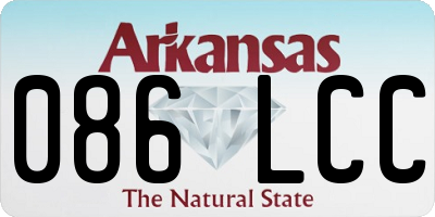 AR license plate 086LCC