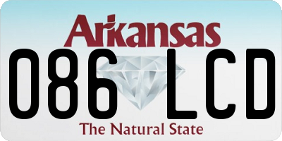 AR license plate 086LCD
