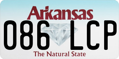 AR license plate 086LCP