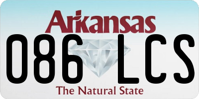 AR license plate 086LCS