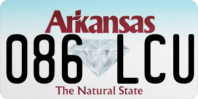 AR license plate 086LCU