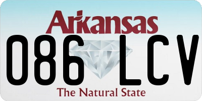 AR license plate 086LCV