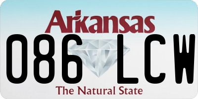 AR license plate 086LCW