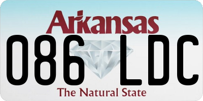 AR license plate 086LDC
