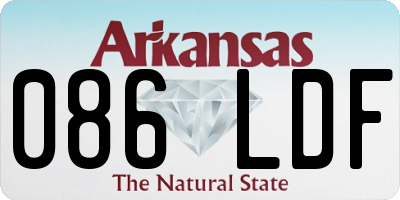 AR license plate 086LDF