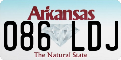 AR license plate 086LDJ
