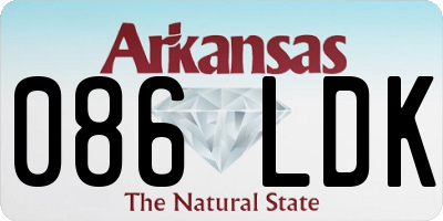 AR license plate 086LDK