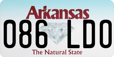 AR license plate 086LDO