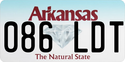 AR license plate 086LDT