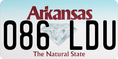 AR license plate 086LDU
