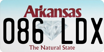 AR license plate 086LDX