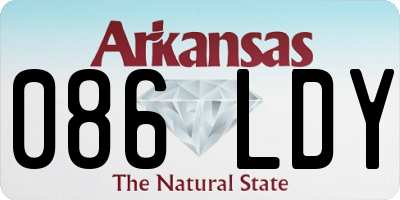 AR license plate 086LDY