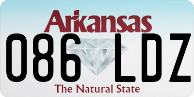 AR license plate 086LDZ