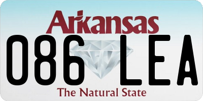 AR license plate 086LEA