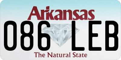 AR license plate 086LEB
