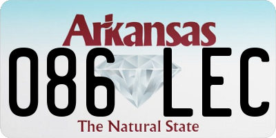 AR license plate 086LEC
