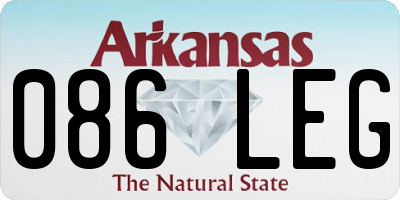 AR license plate 086LEG