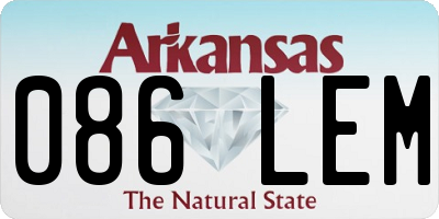 AR license plate 086LEM