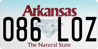 AR license plate 086LOZ