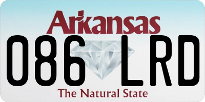 AR license plate 086LRD