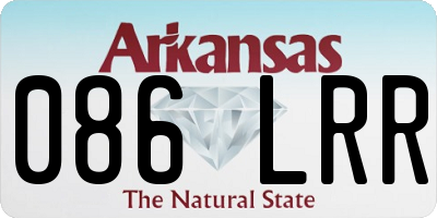 AR license plate 086LRR