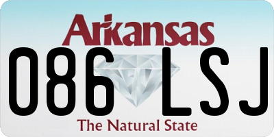 AR license plate 086LSJ