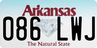 AR license plate 086LWJ