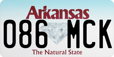 AR license plate 086MCK