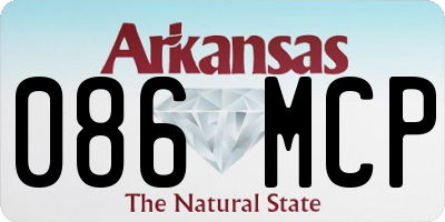 AR license plate 086MCP