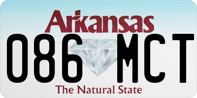 AR license plate 086MCT