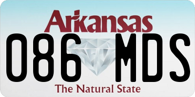 AR license plate 086MDS