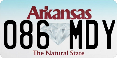 AR license plate 086MDY