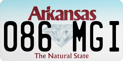 AR license plate 086MGI