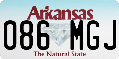 AR license plate 086MGJ