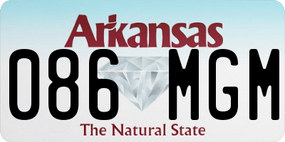 AR license plate 086MGM
