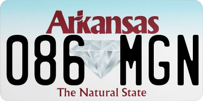 AR license plate 086MGN