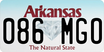 AR license plate 086MGO