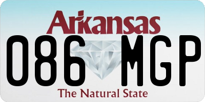 AR license plate 086MGP