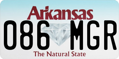 AR license plate 086MGR