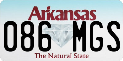 AR license plate 086MGS