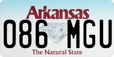 AR license plate 086MGU