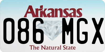 AR license plate 086MGX