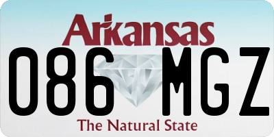 AR license plate 086MGZ
