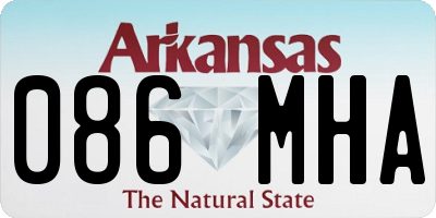 AR license plate 086MHA