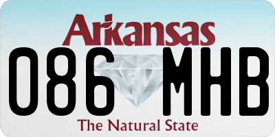 AR license plate 086MHB