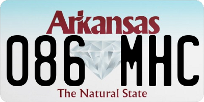 AR license plate 086MHC